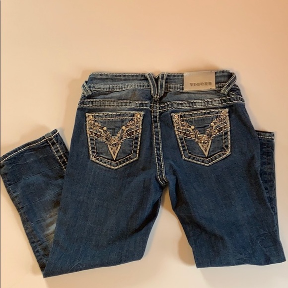 Vigoss Embellished Pocket Denim‎ Chelsea Capris - Picture 1 of 8